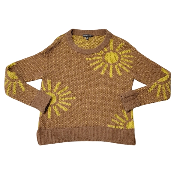 Toad & CO - Cotati Dolman Sweater Wool Cappuccino Boucle Sunshine Print Size XS - Picture 4 of 13